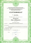 Сертификат по программе 2013
